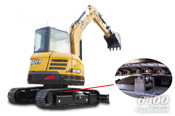 ▲ 三一SY50U采用三一專供的<a href=http://product.d1cm.com/brand/kubota/ target=_blank>久保田</a>發(fā)動(dòng)機(jī)