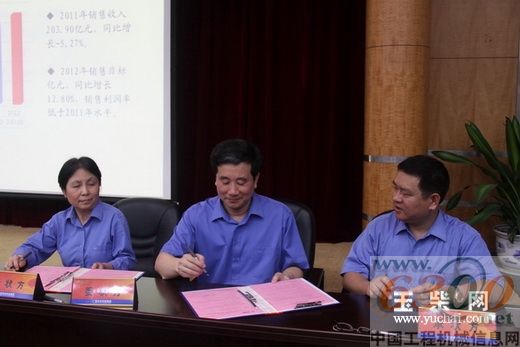 晏平與股份公司總經(jīng)理班子、黨委代表簽訂責(zé)任狀
